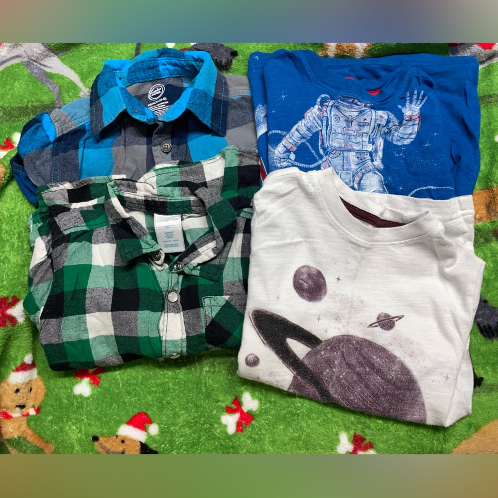 Lot of 4 long sleeve Boys 4-5 shirts